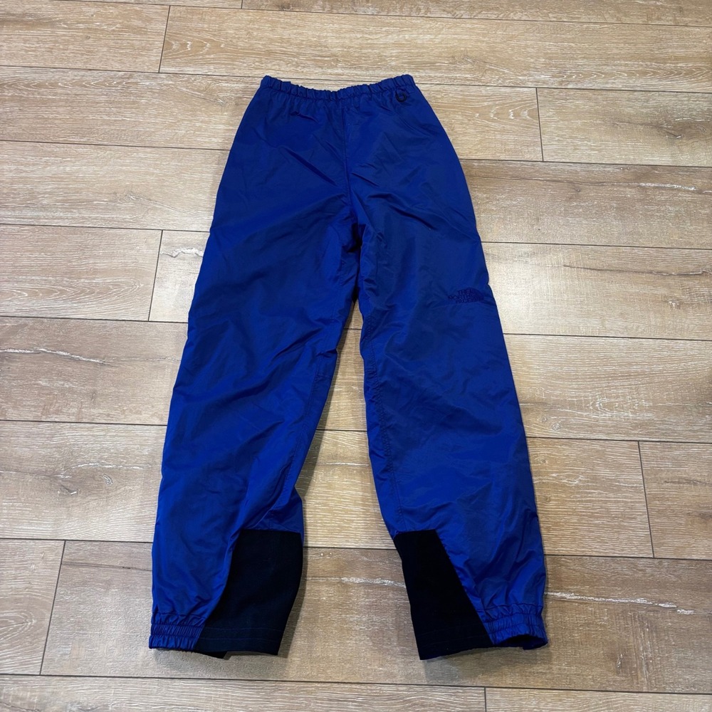 The North Face Vintage Blue Nylon Rain Pants Mens Medium Waterproof Outdoor